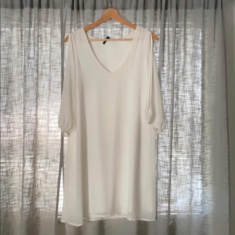 Lulu’s White Cold Shoulder Dress
